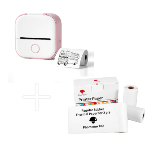 Mini Printer & Thermal Paper Bundle