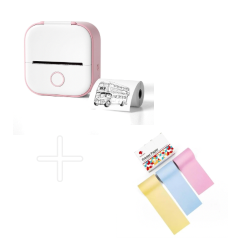 Mini Printer & Thermal Color Paper Bundle